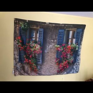 Cottage  flower box tapestry